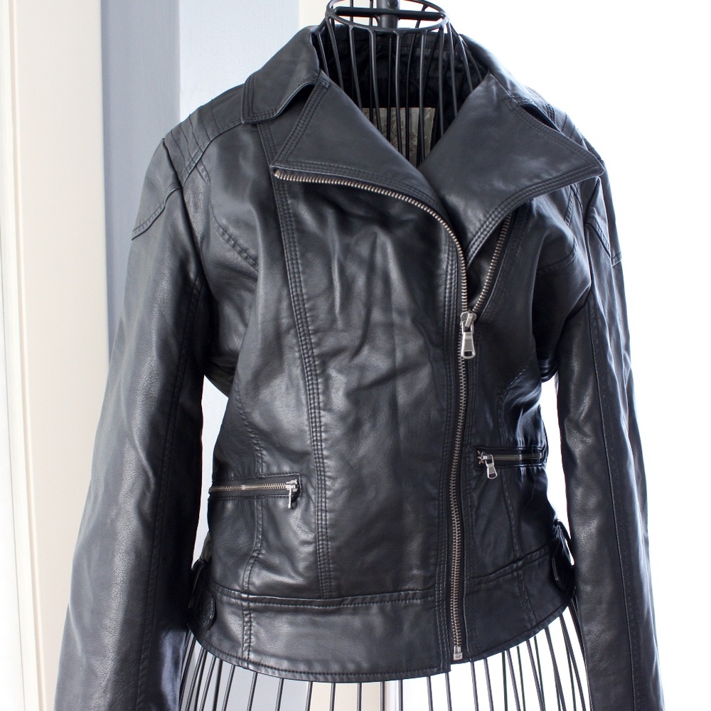 Black Faux Leather Jacket